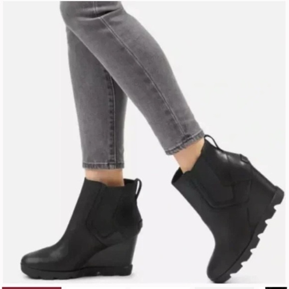 Sorel Joan Uptown Chelsea Wedge Boot Black
